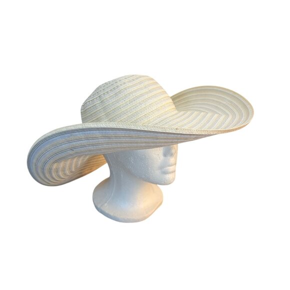 Betmar NY Beach Sun Hat Wide Brim Floppy UPF 50 Resort Fashion Ivory Cruise Chic main image 4